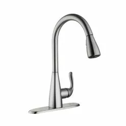 In Stock Hardwarestore Delivery Carla Single-Handle Pull-Down Sprayer Kitchen Faucet In Stainless Steel