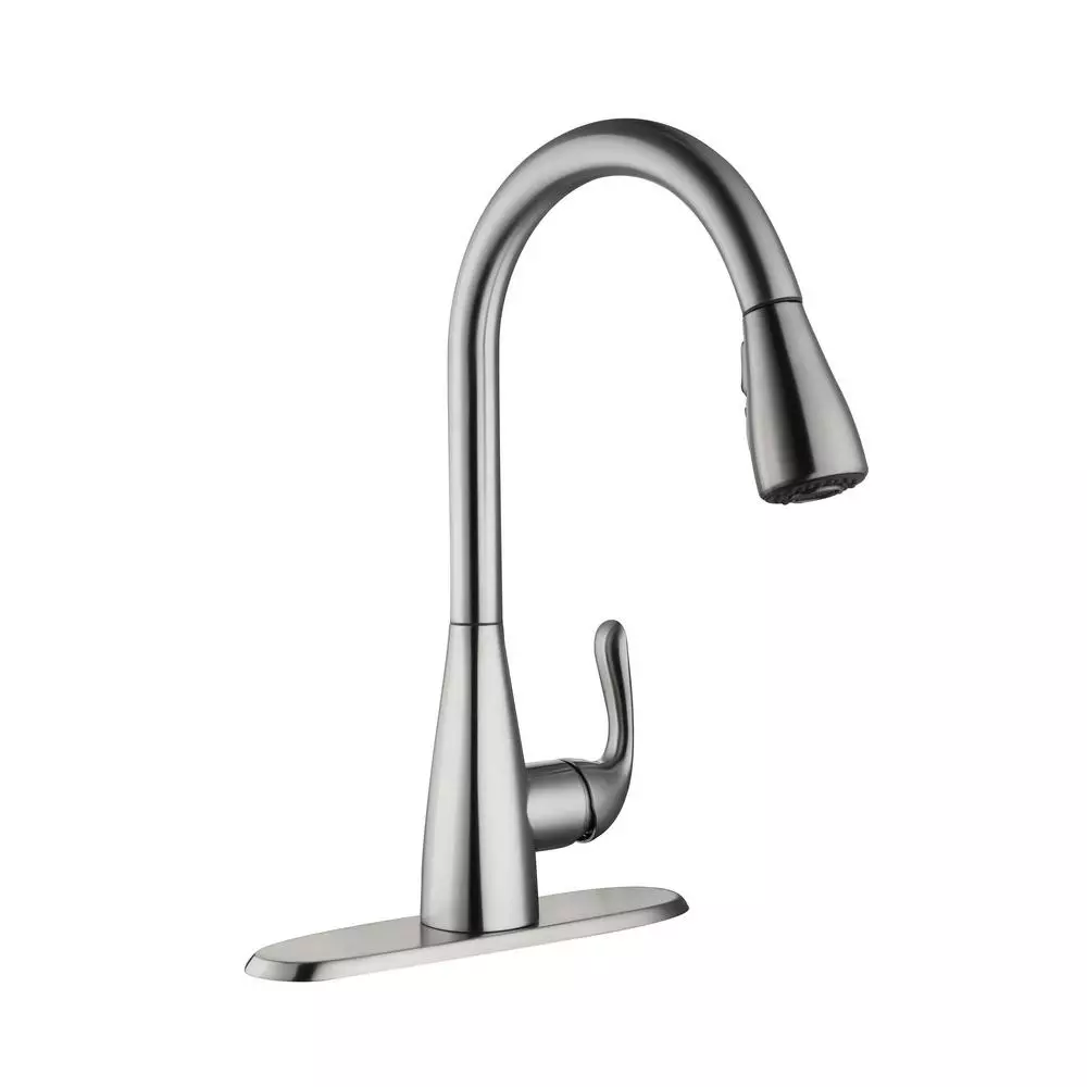 In Stock Hardwarestore Delivery Carla Single-Handle Pull-Down Sprayer Kitchen Faucet In Stainless Steel 3 In Stock Hardwarestore Delivery Carla Single-Handle Pull-Down Sprayer Kitchen Faucet In Stainless Steel