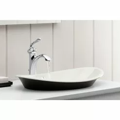 KOHLER Iron Plains Vessel Cast Iron Bathroom Sink In White With Iron Black Painted Underside And Overflow 19 KOHLER Iron Plains Vessel Cast Iron Bathroom Sink In White With Iron Black Painted Underside And Overflow -Bath and Faucet shop 9f3931dc18861ec11ed8c5f8fa9bc611 1800x1800