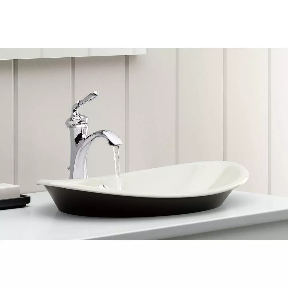 KOHLER Iron Plains Vessel Cast Iron Bathroom Sink In White With Painted Underside And Overflow 10 KOHLER Iron Plains Vessel Cast Iron Bathroom Sink In White With Painted Underside And Overflow - Image 8