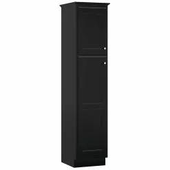 Briarwood Cottage 18"W X 18"D X 84"H Birch Midnight Linen Cabinet (Hinge Right)
