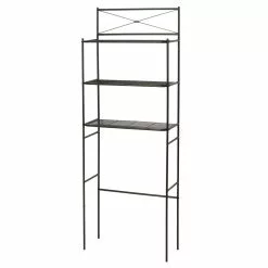 Zenna Home® 23"W X 65"H Bronze Over-the-Toilet Storage Shelves