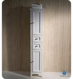 Fresca Oxford 14"W X 16"D X 68"H Antique White Linen Cabinet -Bath and Faucet shop FST2060AW 3 1800x1800