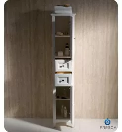 Fresca Oxford 14"W X 16"D X 68"H Antique White Linen Cabinet -Bath and Faucet shop FST2060AW 4 1800x1800