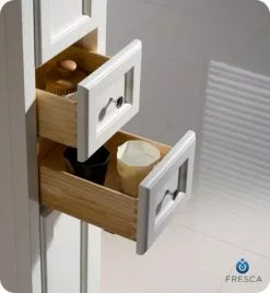 Fresca Oxford 14"W X 16"D X 68"H Antique White Linen Cabinet -Bath and Faucet shop FST2060AW 5 1800x1800