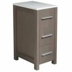 Fresca Torino 12"W X 18"D X 28"H Gray Oak Linen Cabinet