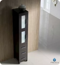Fresca Torino 12"W X 15"D X 68-1/8"H Espresso Linen Cabinet 12 Fresca Torino 12"W X 15"D X 68-1/8"H Espresso Linen Cabinet -Bath and Faucet shop FST6260ES 2 6d4582dc 116f 48b5 aa4e 991804ad3c3c 1800x1800