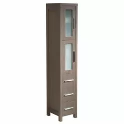 Fresca Torino 12"W X 15"D X 68-1/8"H Gray Oak Linen Cabinet