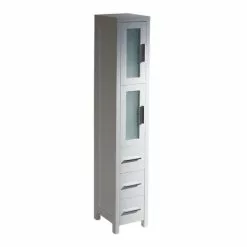 Fresca Torino 12"W X 15"D X 68-1/8"H White Linen Cabinet