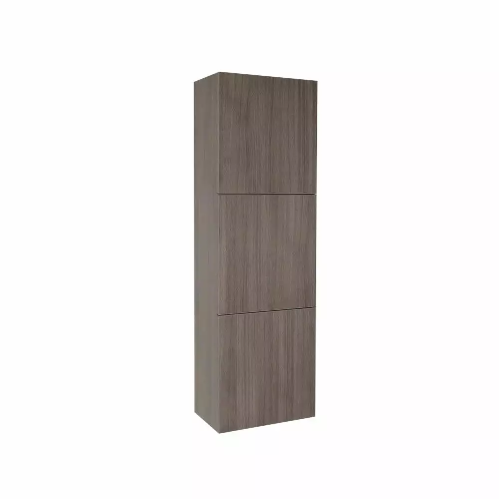 Fresca 18"W X 12"D X 59"H Gray Oak Linen Cabinet 3 Fresca 18"W X 12"D X 59"H Gray Oak Linen Cabinet