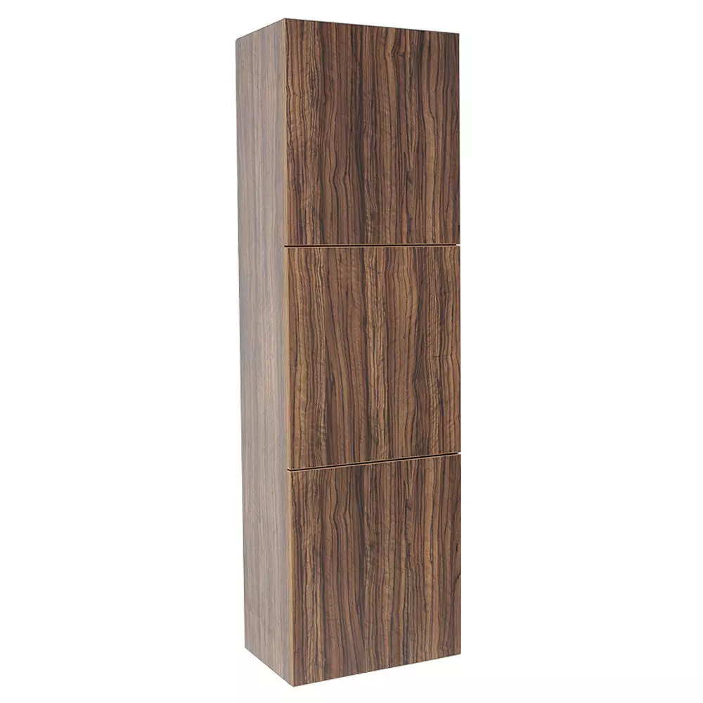 Fresca 18"W X 12"D X 59"H Walnut Linen Cabinet 3 Fresca 18"W X 12"D X 59"H Walnut Linen Cabinet