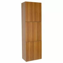 Fresca 18"W X 12"D X 59"H Teak Linen Cabinet