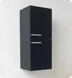 Fresca 13"W X 12"D X 27"H Black Linen Cabinet