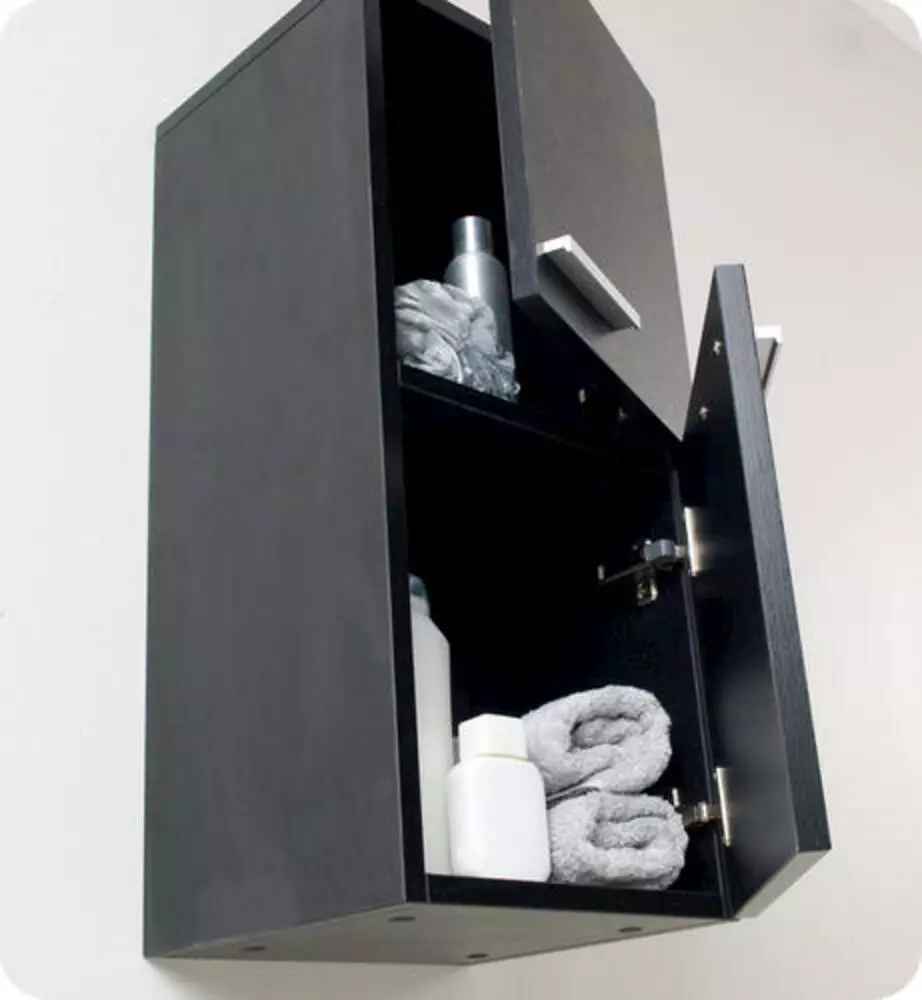 Fresca 13"W X 12"D X 27"H Black Linen Cabinet 5 Fresca 13"W X 12"D X 27"H Black Linen Cabinet - Image 3