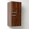 Fresca 13"W X 12"D X 27"H Walnut Linen Cabinet