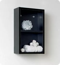 Fresca 12"W X 6"D X 20"H Black Linen Cabinet