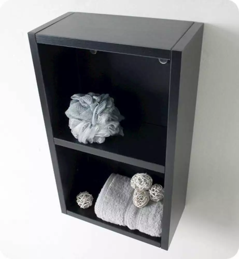 Fresca 12"W X 6"D X 20"H Black Linen Cabinet 4 Fresca 12"W X 6"D X 20"H Black Linen Cabinet - Image 2