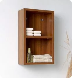 Fresca 12"W X 6"D X 20"H Teak Linen Cabinet