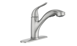 MOEN Brecklyn Single-Handle Pull-Out Sprayer Kitchen Faucet With Power Clean In Spot Resist Stainless