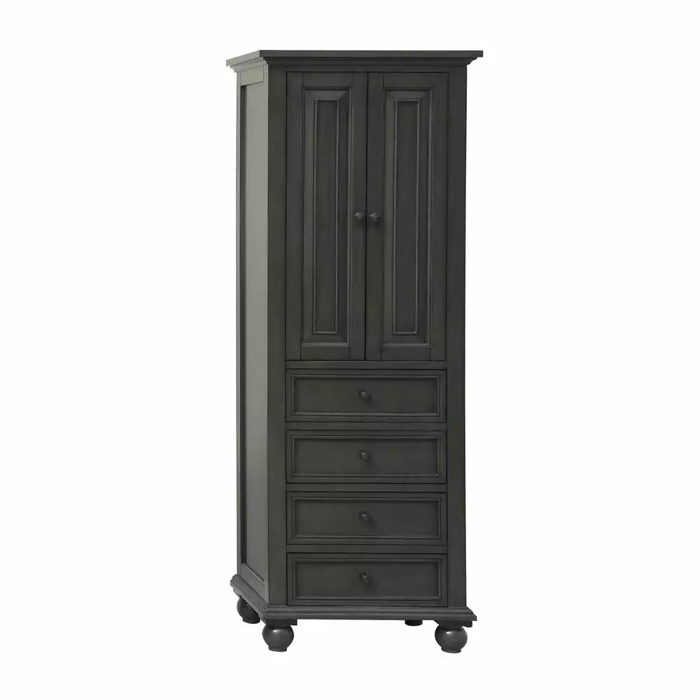 Avanity Thompson 24"W X 16"D X 68"H Charcoal Glaze Linen Cabinet 3 Avanity Thompson 24"W X 16"D X 68"H Charcoal Glaze Linen Cabinet