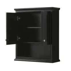 Wyndham Collection Deborah 25"W X 9"D X 30"H Dark Espresso Bathroom Wall Cabinet -Bath and Faucet shop WC 2020 WC DES OPEN 1800x1800