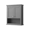 Wyndham Collection Avery 25"W X 9"D X 30"H Dark Gray Bathroom Wall Cabinet -Bath and Faucet shop WC 2323 WC DKG V2 1800x1800