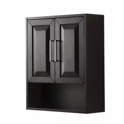 Wyndham Collection Daria 25"W X 9"D Dark Espresso Bathroom Wall Cabinet