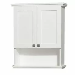 Wyndham Collection Acclaim 25"W X 9"D X 30"H White Bathroom Wall Cabinet