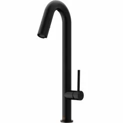 In Stock Hardwarestore Delivery Oakhurst LED Light Pull-Down Single Handle Kitchen Faucet In Matte Black