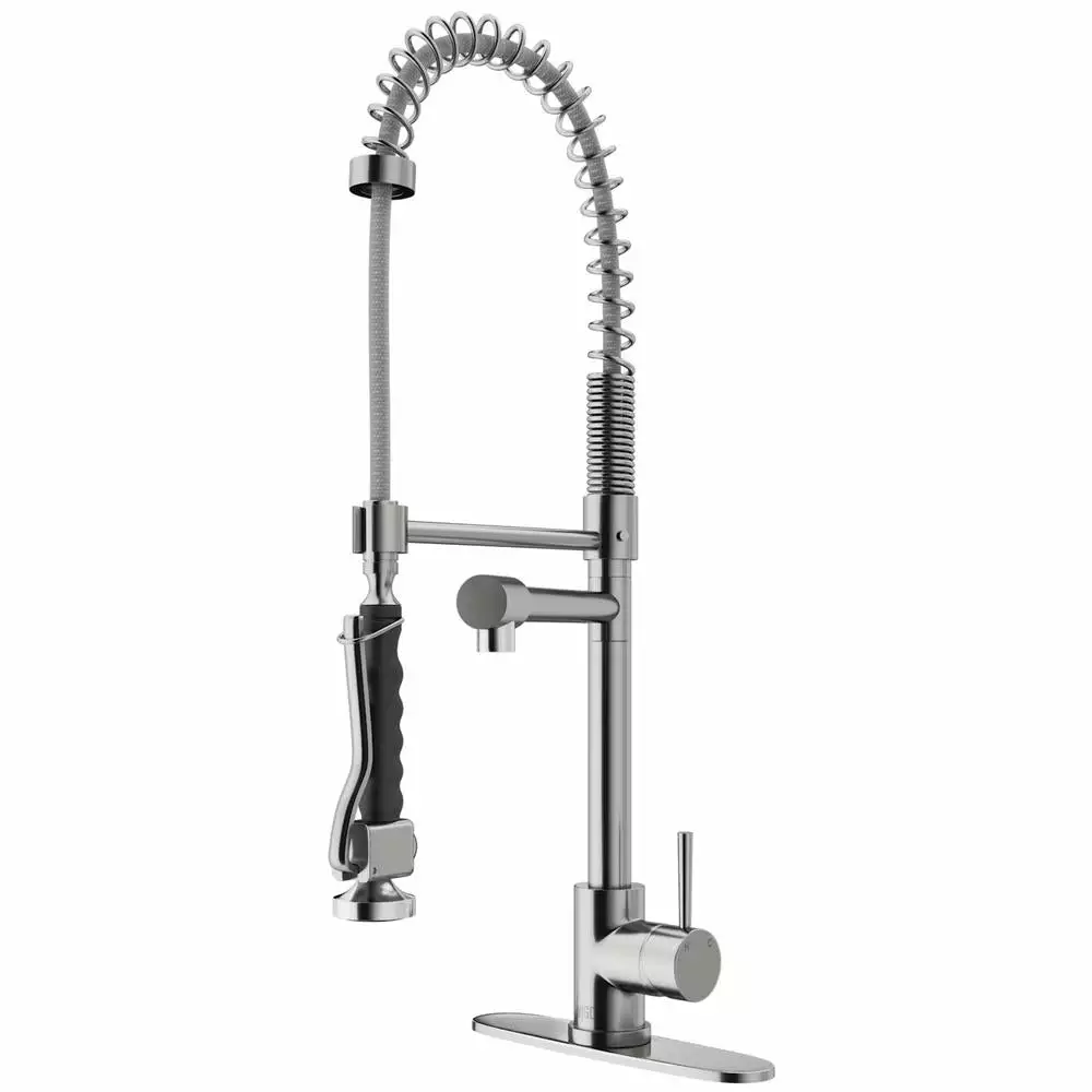 In Stock Hardwarestore Delivery Zurich Single-Handle Pull-Down Sprayer Kitchen Faucet With Deck Plate In Matte Black 12 In Stock Hardwarestore Delivery Zurich Single-Handle Pull-Down Sprayer Kitchen Faucet With Deck Plate In Matte Black - Image 10