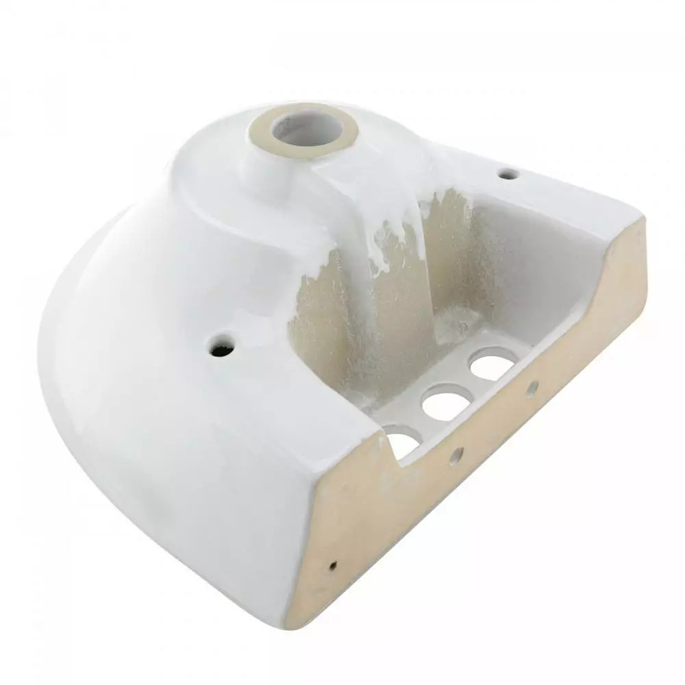 In Stock Hardwarestore Delivery Ondine 16 In. Small Pedestal Combo Bathroom Sink In White With Overflow 5 In Stock Hardwarestore Delivery Ondine 16 In. Small Pedestal Combo Bathroom Sink In White With Overflow - Image 3