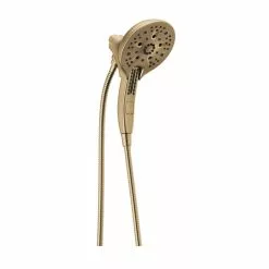 In Stock Hardwarestore Delivery In2ition 5-Spray 6.06 In. Wall Mount Dual Shower Heads With H2Okinetic Technology In Champagne Bronze