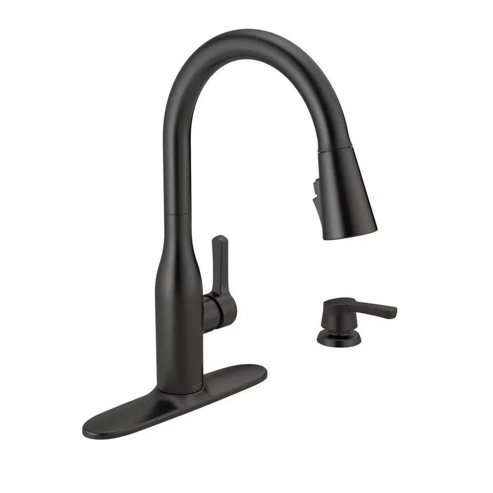 In Stock Hardwarestore Delivery Marca Single-Handle Pull-Down Sprayer Kitchen Faucet With ShieldSpray Technology In Champagne Bronze 16 In Stock Hardwarestore Delivery Marca Single-Handle Pull-Down Sprayer Kitchen Faucet With ShieldSpray Technology In Champagne Bronze - Image 14