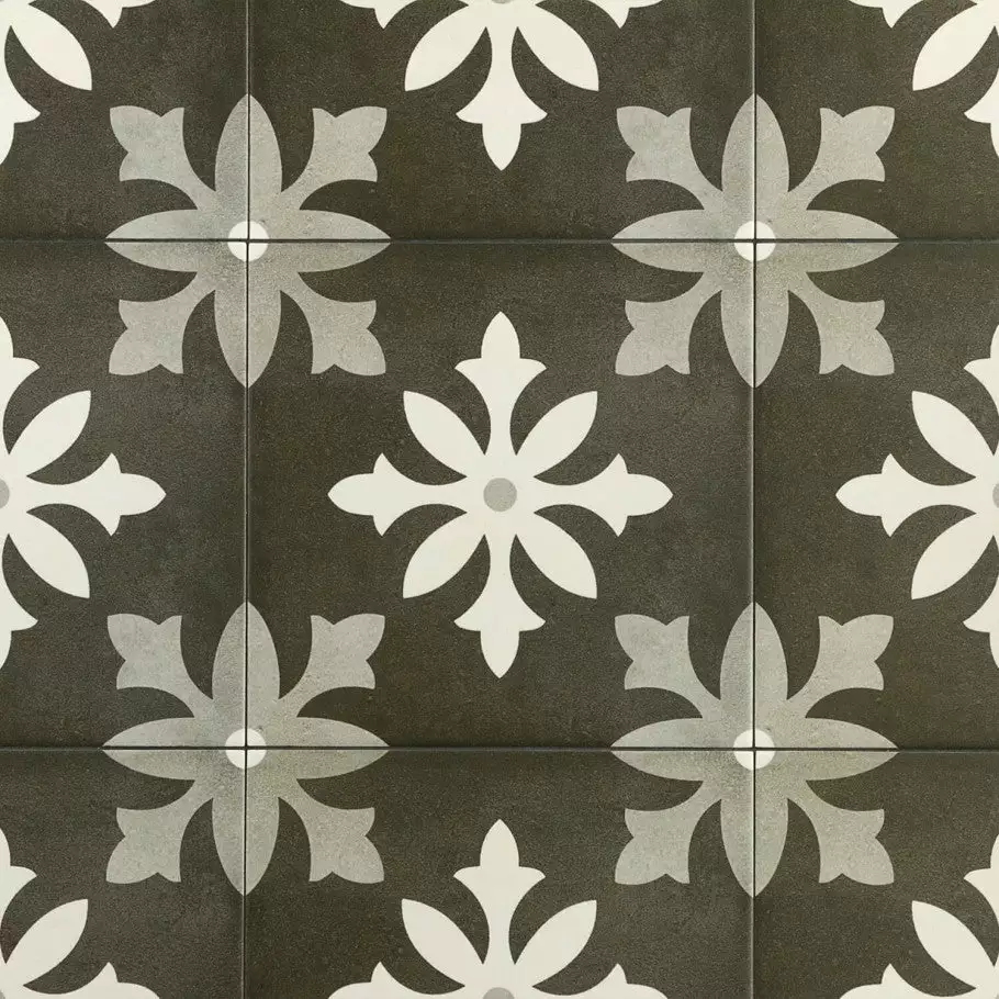 Bond Tile Picasso Nero 9x9 Glazed Porcelain Tile 5 Bond Tile Picasso Nero 9x9 Glazed Porcelain Tile - Image 3