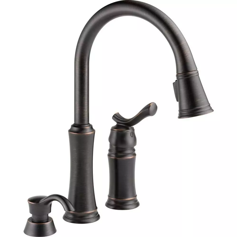 In Stock Hardwarestore Delivery Lakeview Single-Handle Pull-Down Sprayer Kitchen Faucet With Soap Dispenser In Stainless 11 In Stock Hardwarestore Delivery Lakeview Single-Handle Pull-Down Sprayer Kitchen Faucet With Soap Dispenser In Stainless - Image 9