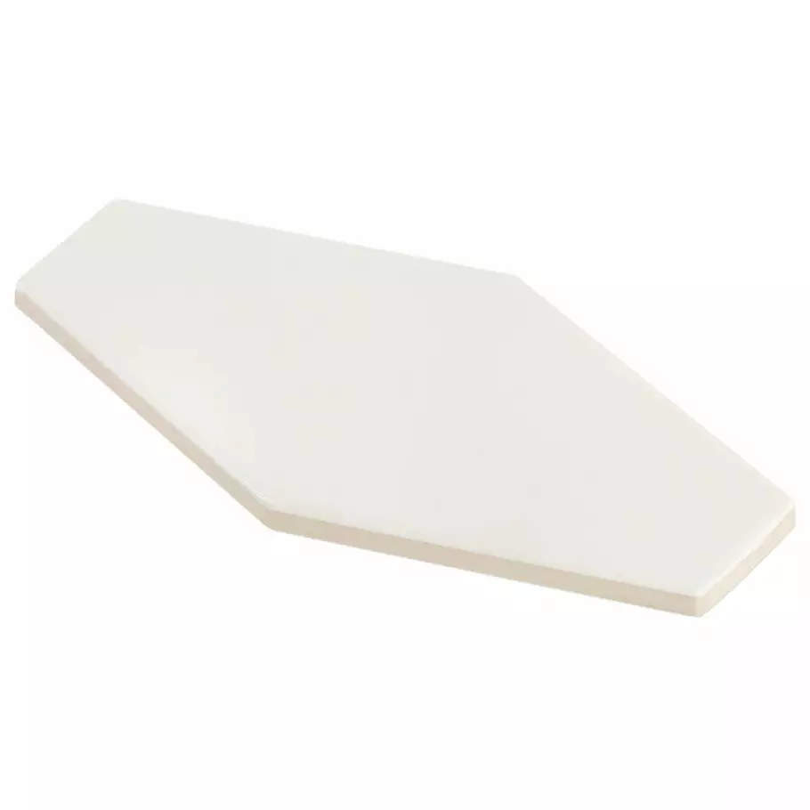 Bond Tile Midland Hexagon Vanilla 4 In. X 8 In. Glazed Ceramic Tile Sample 4 Bond Tile Midland Hexagon Vanilla 4 In. X 8 In. Glazed Ceramic Tile Sample - Image 2