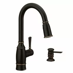 In Stock Hardwarestore Delivery Noell Single-Handle Pull-Down Sprayer Kitchen Faucet With Reflex, Soap Dispenser And Power Clean In Mediterranean Bronze -Bath and Faucet shop a43853f1ed46e50a24952e86878b2bc7 1800x1800