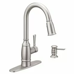 In Stock Hardwarestore Delivery Noell Single-Handle Pull-Down Sprayer Kitchen Faucet With Reflex, Soap Dispenser And Power Clean In Mediterranean Bronze -Bath and Faucet shop a452e09eae63dbb6e1cbad750e0ee75b 1800x1800