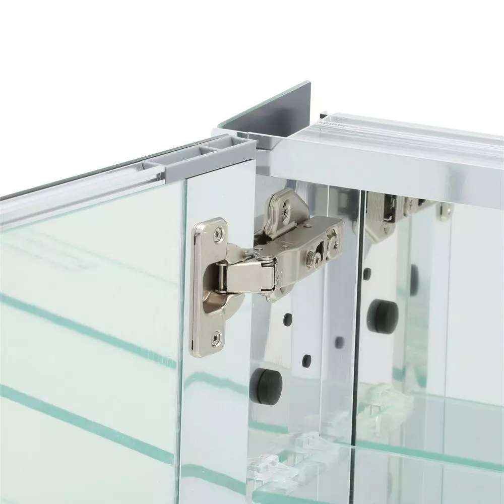 In Stock Hardwarestore Delivery 20 In. X 26 In. Recessed Or Surface-Mount Bathroom Medicine Cabinet With Beveled Mirror In Silver 4 In Stock Hardwarestore Delivery 20 In. X 26 In. Recessed Or Surface-Mount Bathroom Medicine Cabinet With Beveled Mirror In Silver - Image 2