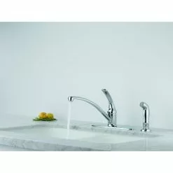 In Stock Hardwarestore Delivery Foundations Single-Handle Standard Kitchen Faucet With Side Sprayer In Chrome 14 In Stock Hardwarestore Delivery Foundations Single-Handle Standard Kitchen Faucet With Side Sprayer In Chrome -Bath and Faucet shop a5d78bd33590f6b14a3248c4e84b3f1a 1800x1800
