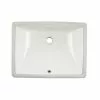 Wells 20 In. X 15 In. X 6 In. Rectangular Vitreous Ceramic Lavatory Single Bowl Undermount Bath Sink In White