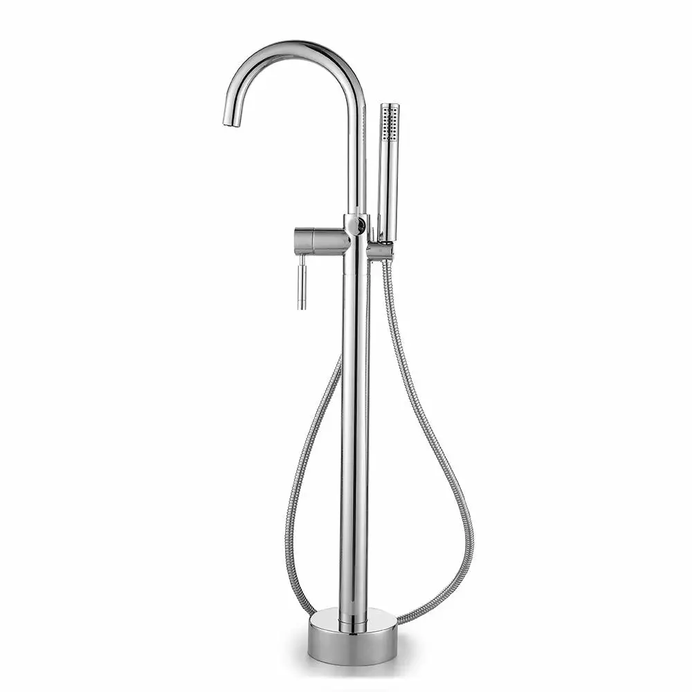 In Stock Hardwarestore Delivery Athena Single-Handle Floor-Mounted Roman Tub Faucet With Hand Shower In Brushed Nickel 14 In Stock Hardwarestore Delivery Athena Single-Handle Floor-Mounted Roman Tub Faucet With Hand Shower In Brushed Nickel - Image 12