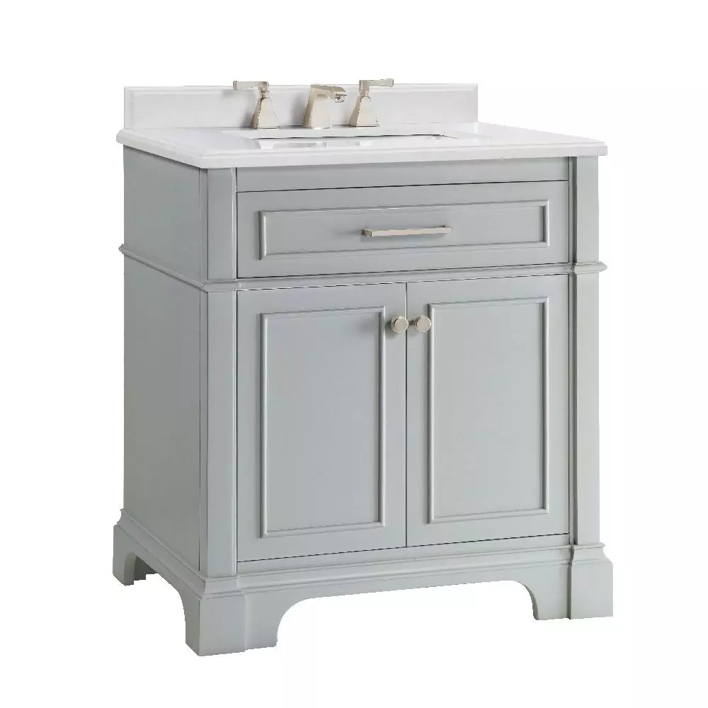 In Stock Hardwarestore Delivery Melpark 48 In. W X 22 In. D Bath Vanity In White With Cultured Marble Vanity Top In White With White Sink 14 In Stock Hardwarestore Delivery Melpark 48 In. W X 22 In. D Bath Vanity In White With Cultured Marble Vanity Top In White With White Sink - Image 12