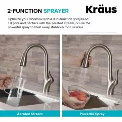 In Stock Hardwarestore Delivery Merlin Single-Handle Pull-Down Sprayer Kitchen Faucet With Dual Function Sprayhead In Spot Free Stainless Steel -Bath and Faucet shop aa676878a08ee1196350f40391d19365 1800x1800