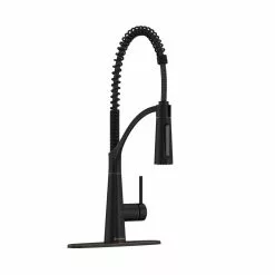 In Stock Hardwarestore Delivery Brenner Commercial Style Single-Handle Pull-Down Sprayer Kitchen Faucet In Oil Rubbed Bronze Finish -Bath and Faucet shop aa958961affc18889e35f679fe039a52 1800x1800