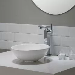 KRAUS Elavo Small Round Ceramic Vessel Bathroom Sink In White -Bath and Faucet shop aaf2059bcca4cdcbd24c651435a4c227 1800x1800