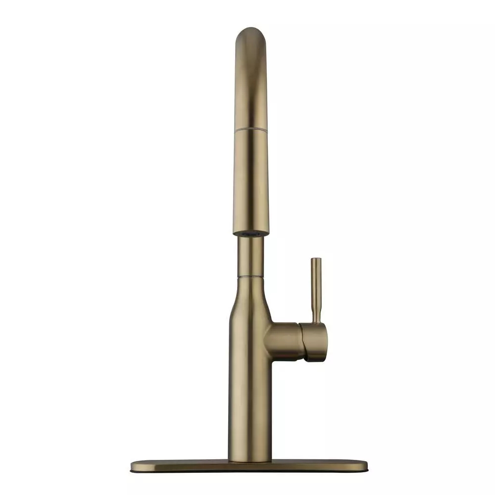 In Stock Hardwarestore Delivery Upson Single-Handle Pull-Down Sprayer Kitchen Faucet In Matte Gold 6 In Stock Hardwarestore Delivery Upson Single-Handle Pull-Down Sprayer Kitchen Faucet In Matte Gold - Image 4