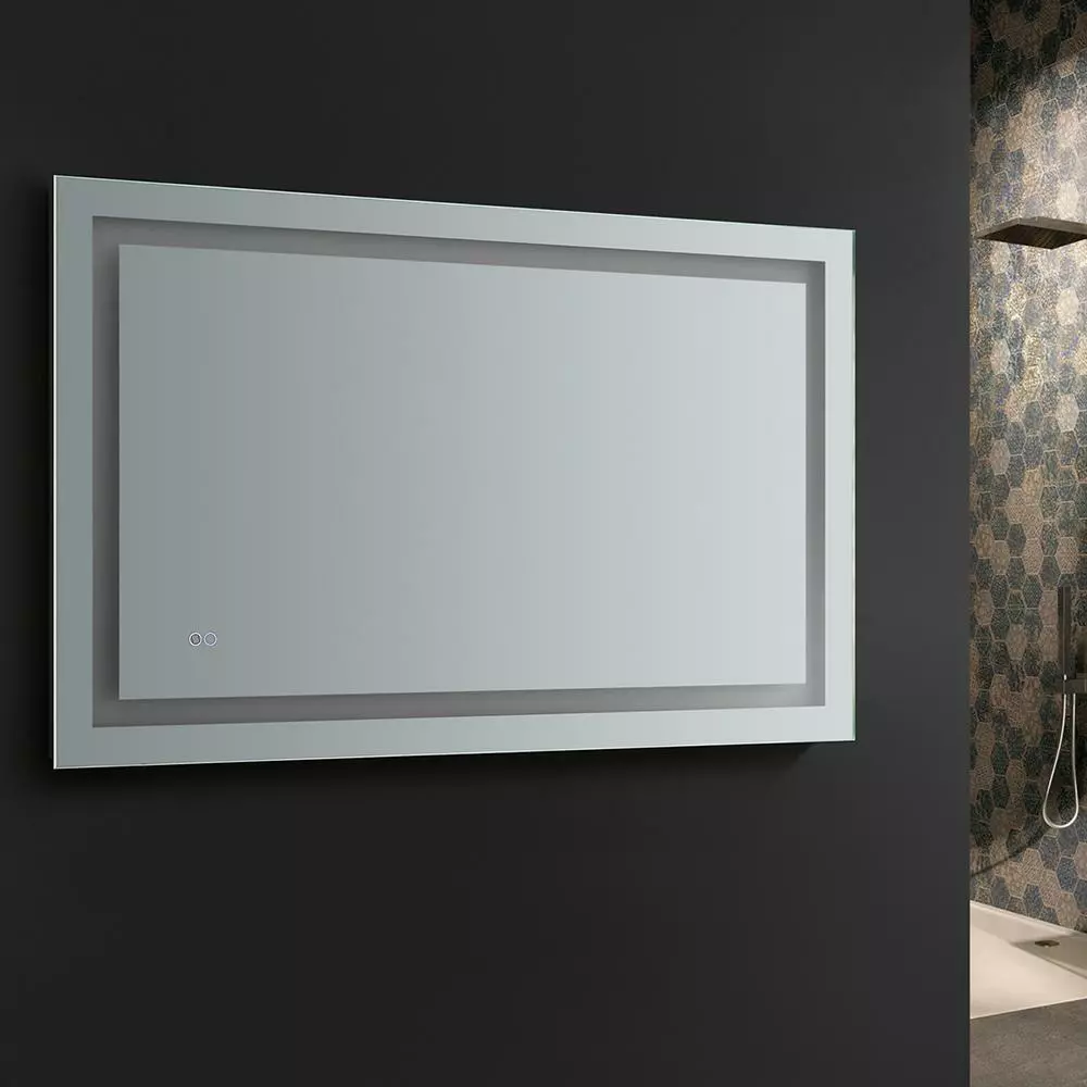 In Stock Hardwarestore Delivery Santo 48 In. W X 30 In. H Frameless Single Bathroom Mirror With LED Lighting And Mirror Defogger 4 In Stock Hardwarestore Delivery Santo 48 In. W X 30 In. H Frameless Single Bathroom Mirror With LED Lighting And Mirror Defogger - Image 2