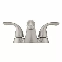 In Stock Hardwarestore Delivery Builders 4 In. Centerset 2-Handle Low-Arc Bathroom Faucet In Brushed Nickel -Bath and Faucet shop ab545e69e9edf8833150643a89c377f8 1800x1800