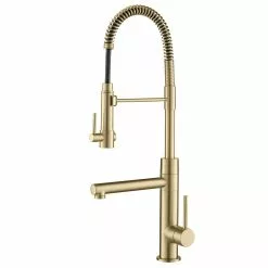 In Stock Hardwarestore Delivery Artec Pro Single-Handle Pull-Down Sprayer Kitchen Faucet And Pot Filler In Brushed Gold